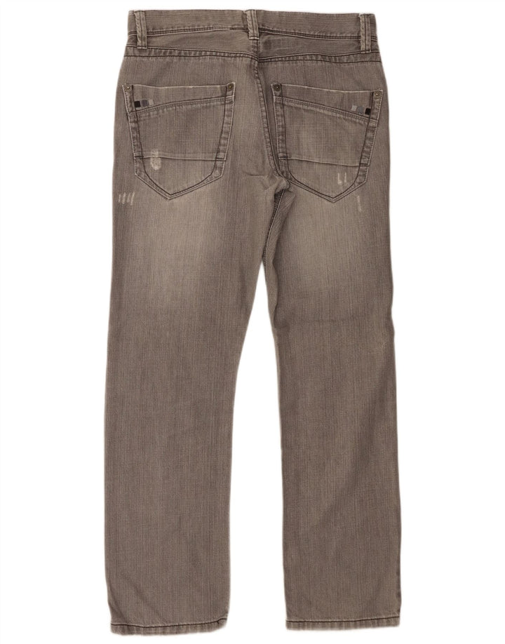 Dkny Herre Distressed Straight Jeans W31 L30 Grå Bomuld