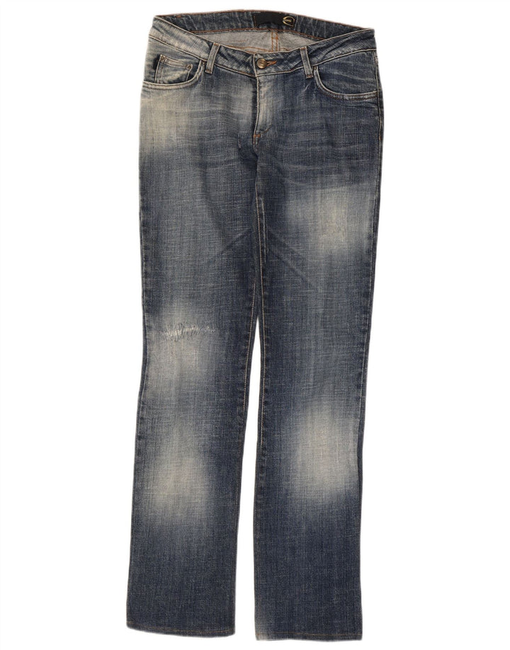 JUST CAVALLI Dame Bootcut Jeans IT 42 Medium W28 L31 Blå Bomuld