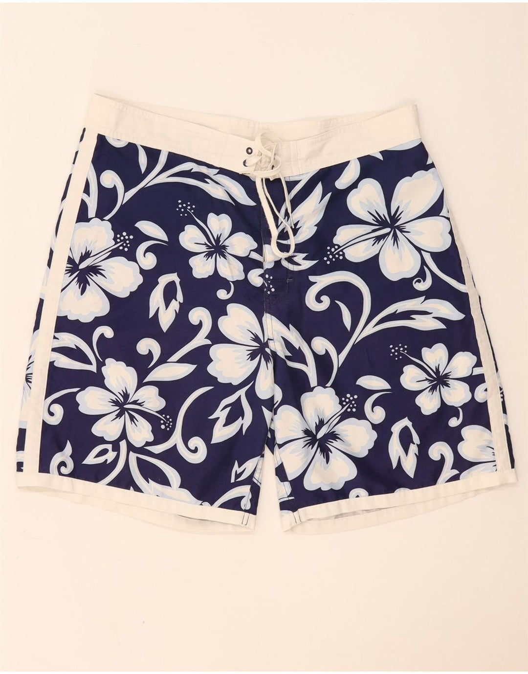 Sundek Herre badeshorts Large Navy Blue Floral Polyester