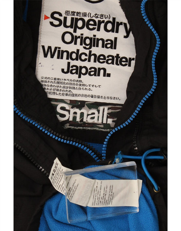 Superdry vindjakke til kvinder med hætte vindjakke UK 10 Small Black