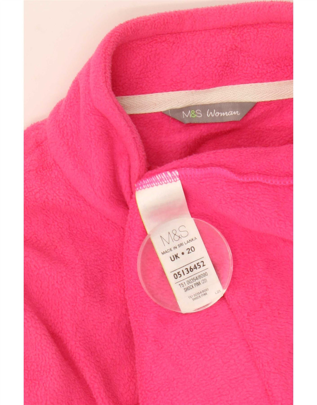 Marks & Spencer Fleecejakke til kvinder UK 20 2XL Pink Polyester