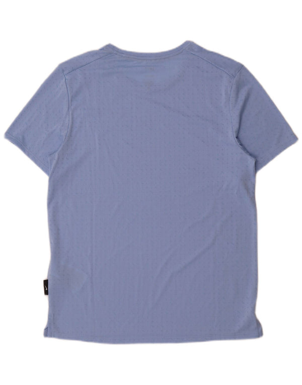 Nike herre Dri Fit T-shirt top lille blå plettet polyester