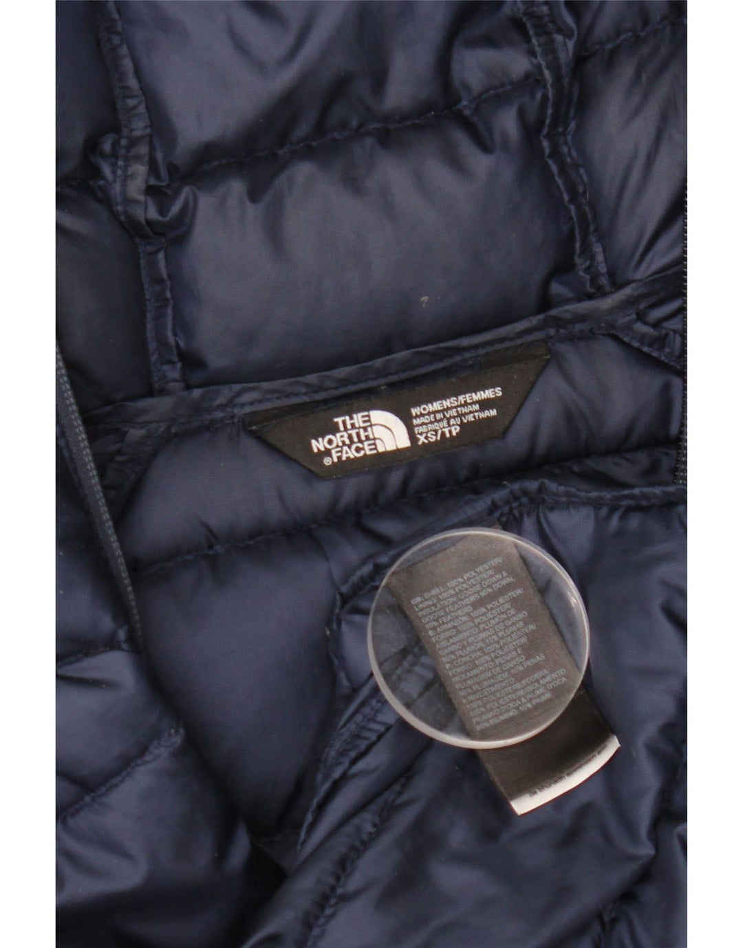 The North Face, polstret hættejakke til kvinder, UK 6 XS marineblå polyester