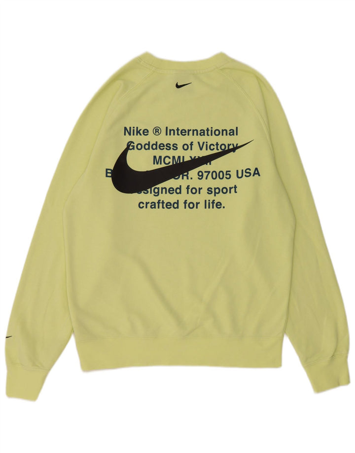 Nike grafisk sweatshirt til mænd, lille gul bomuld