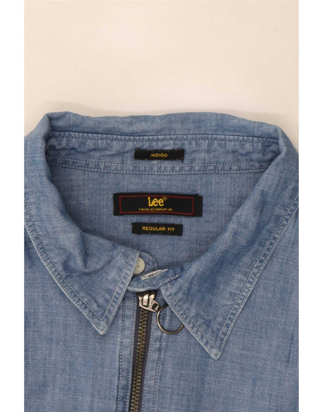 Lee Herre Indigo Regular Fit Pullover Shirt Medium Blue