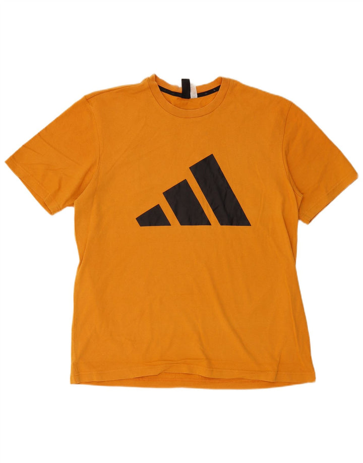 ADIDAS Grafisk T-shirt til mænd, stor gul