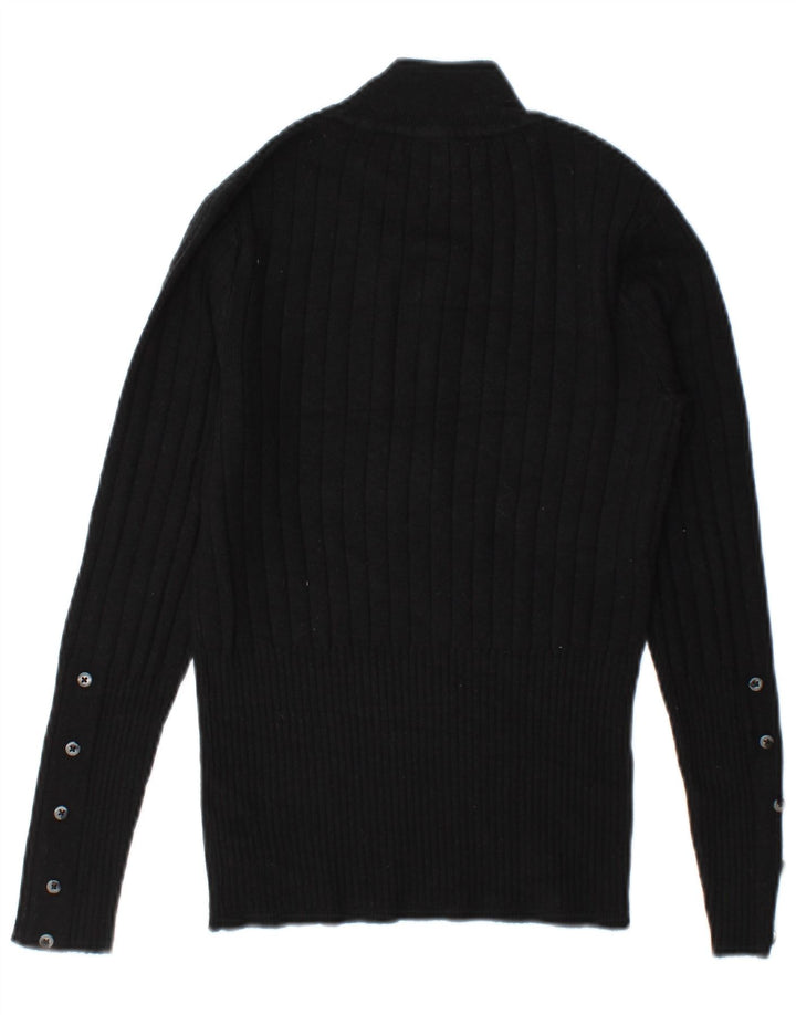 Marks & Spencer Dame Turtle Neck Jumper Sweater UK 8 Small Black