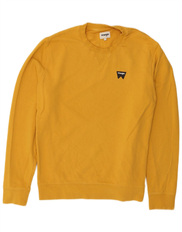 Wrangler Sweatshirt til mænd, stor gul bomuld