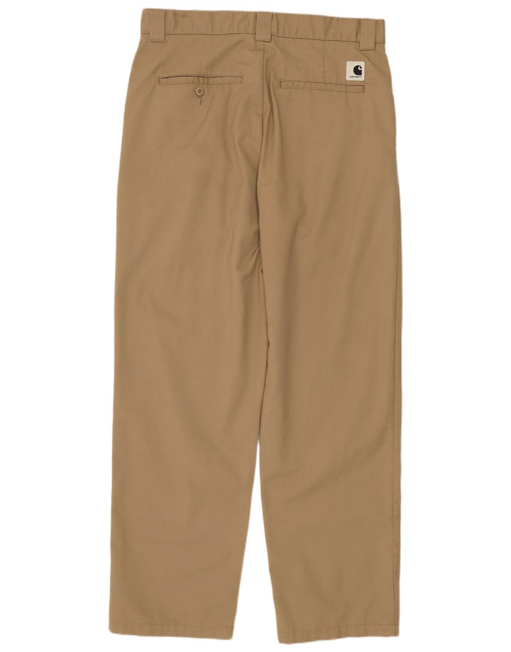 Carhartt Straight Chino Bukser til mænd W30 L30 Beige Polyester