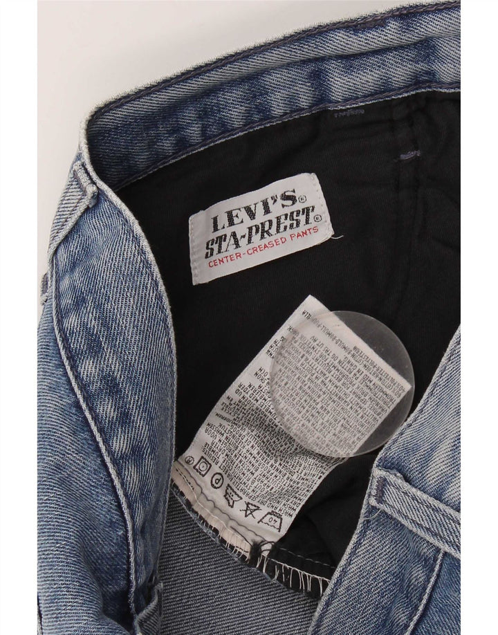 Levi's Dame Distressed Straight Jeans W28 L32 Blå Bomuld