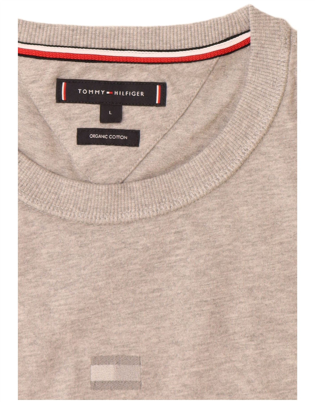 TOMMY HILFIGER T-shirt top til mænd, stor grå bomuld