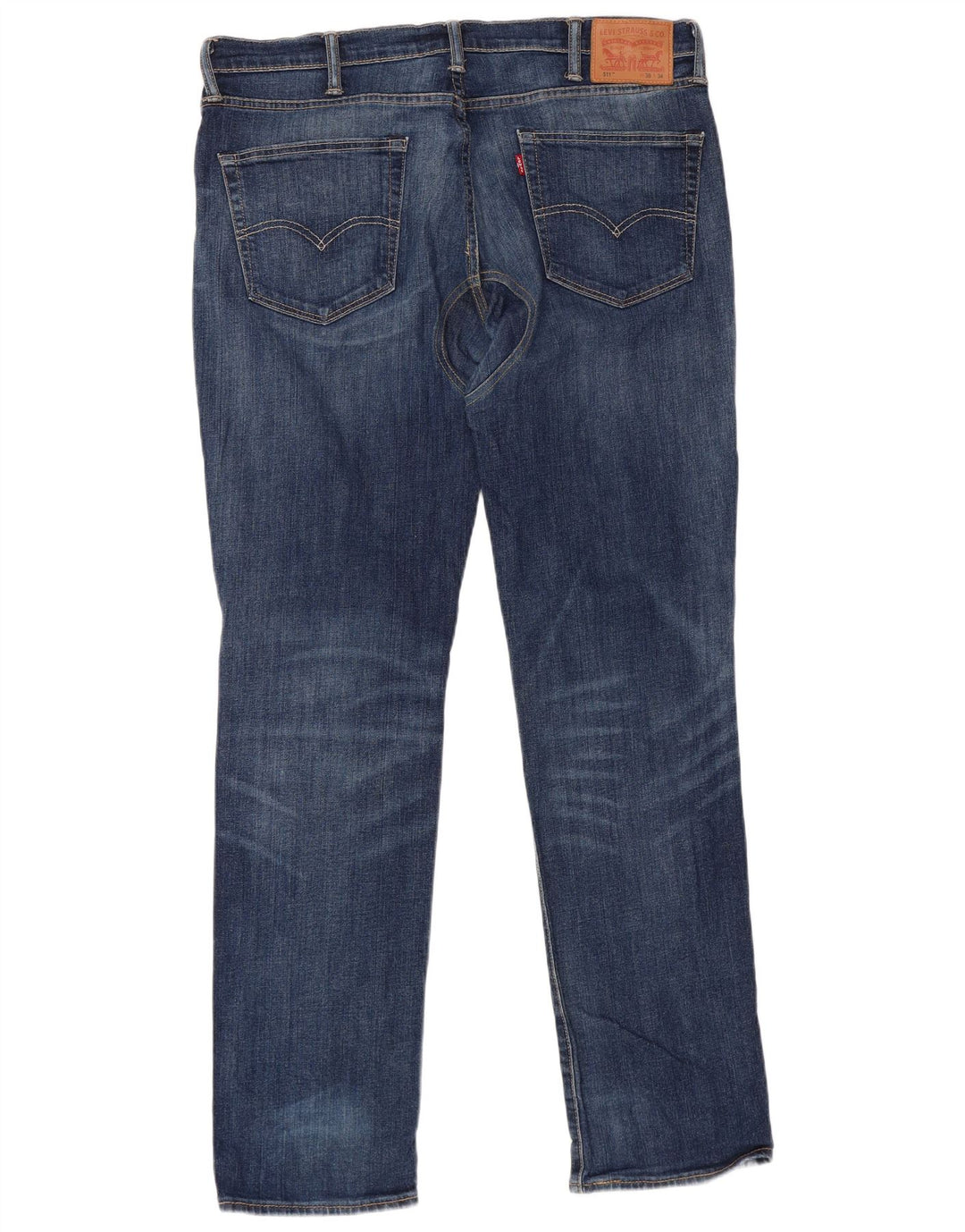 LEVI'S Herre 511 Slim Jeans W38 L34 Blå Bomuld
