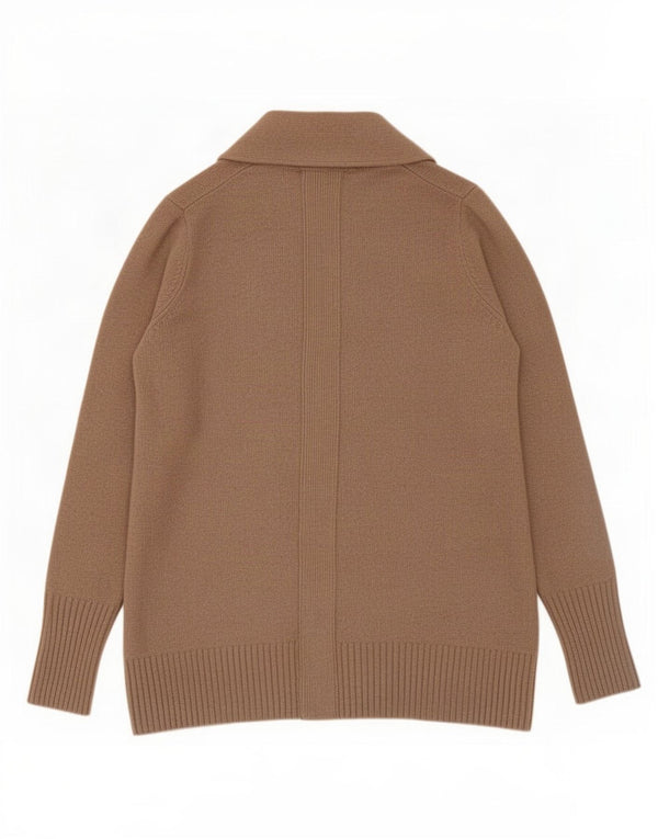 Jigsaw Dame Cardigan Sweater UK 14 Medium Beige Uld