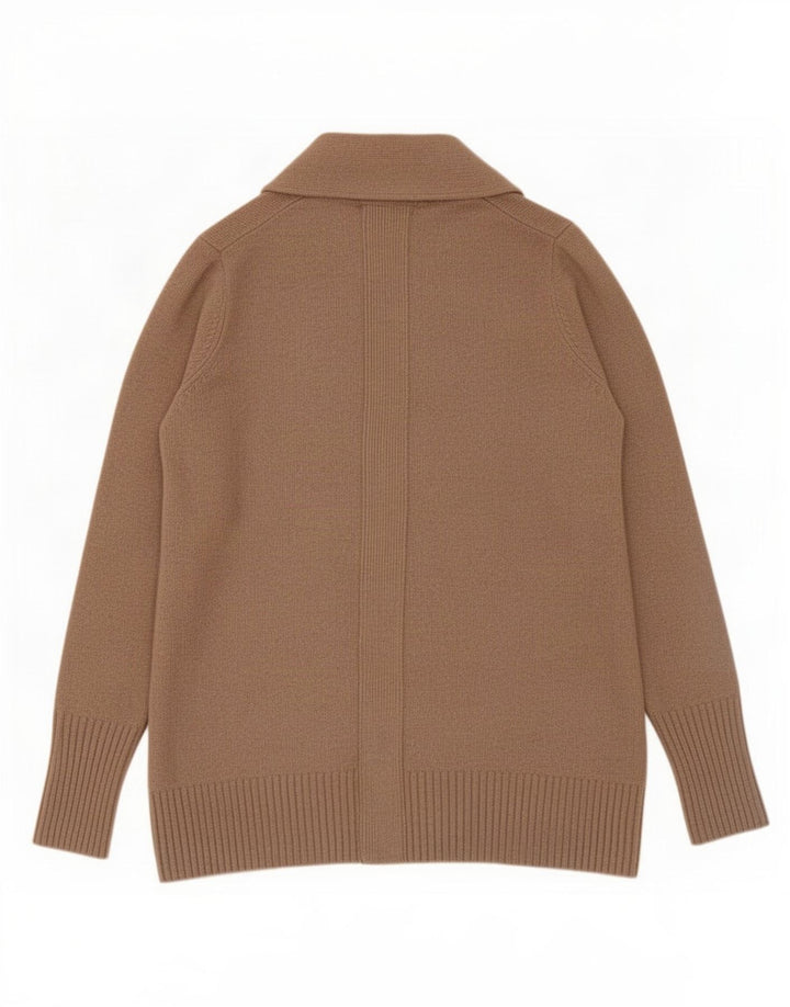 Jigsaw Dame Cardigan Sweater UK 14 Medium Beige Uld