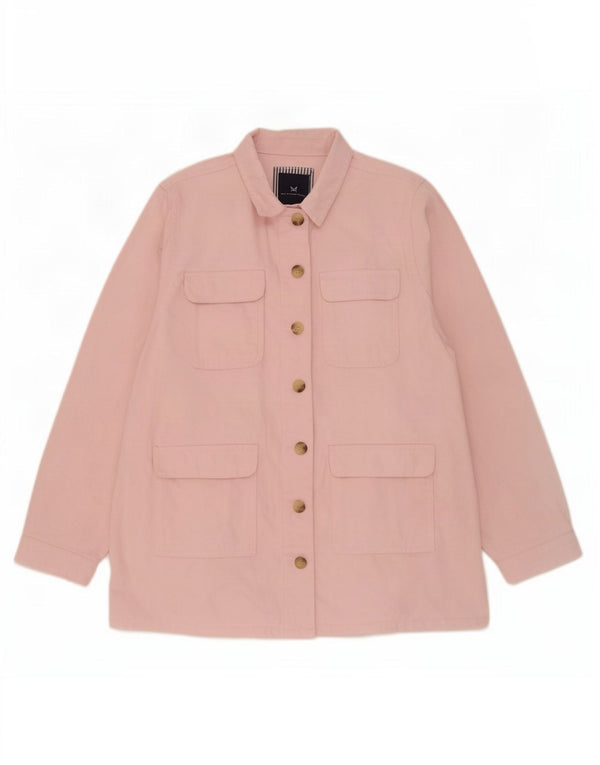Crew Clothing Dame Loose Fit Utility Jacket UK 18 XL Pink Bomuld
