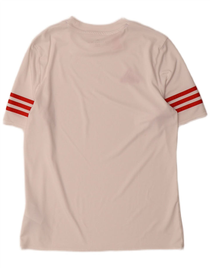 Adidas Boys Climalite T-Shirt Top 13-14 år XL Hvid Polyester