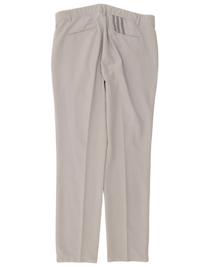 Adidas Straight Chino-bukser til mænd W36 L34 Grå polyester