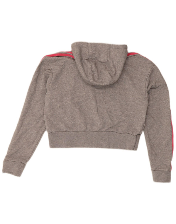 Adidas Graphic Crop hættetrøje til piger 13-14 år Grå bomuld Sports