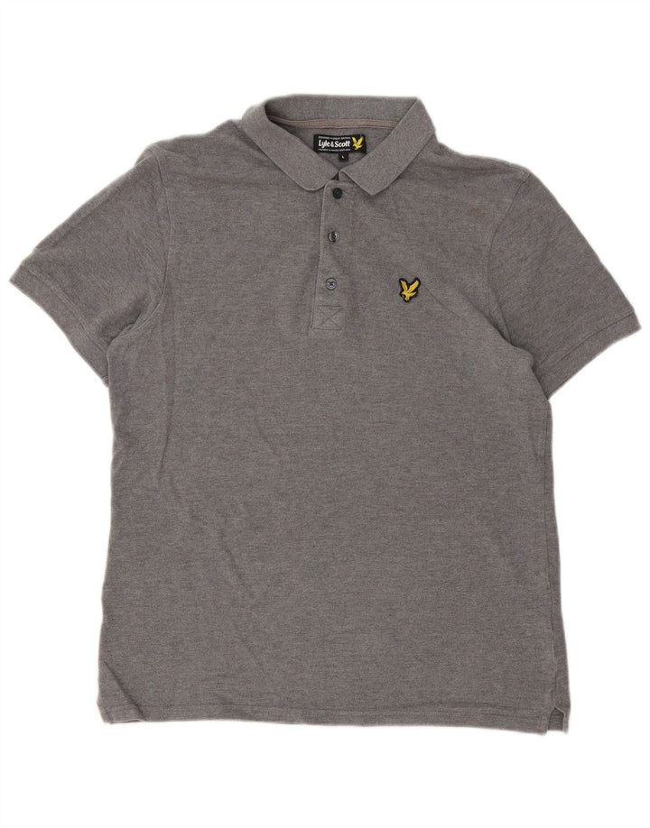 Lyle & Scott herre poloskjorte stor grå bomuld