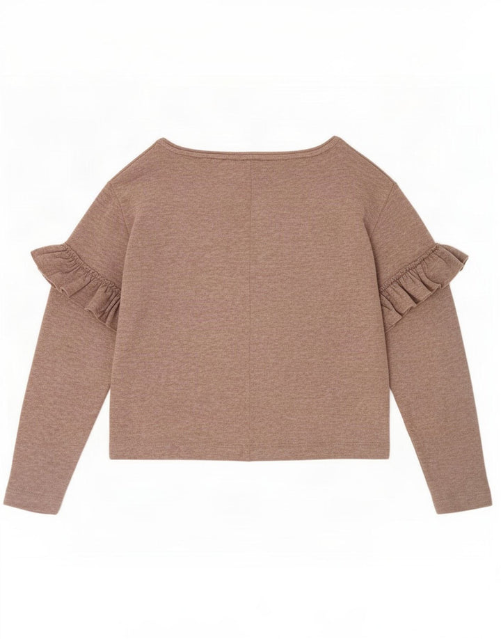 Zara Dame Top Langærmet UK 10 Small Beige