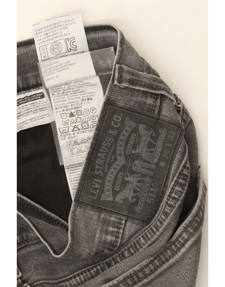 Levi's Herre 511 Slim Jeans W36 L32 Grå Bomuld