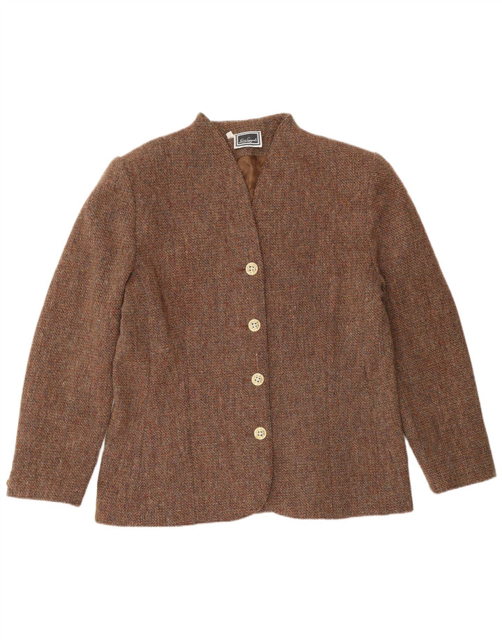 Luisa Spagnoli Dame 4-knaps blazerjakke IT 50 XL Brun Flecked