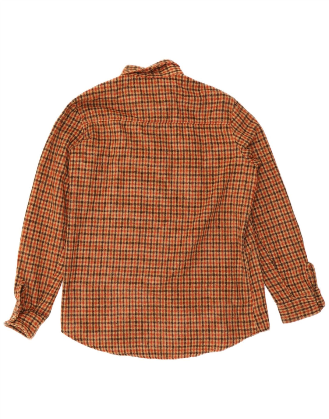 Vintage flannelskjorte til mænd, medium brun ternet