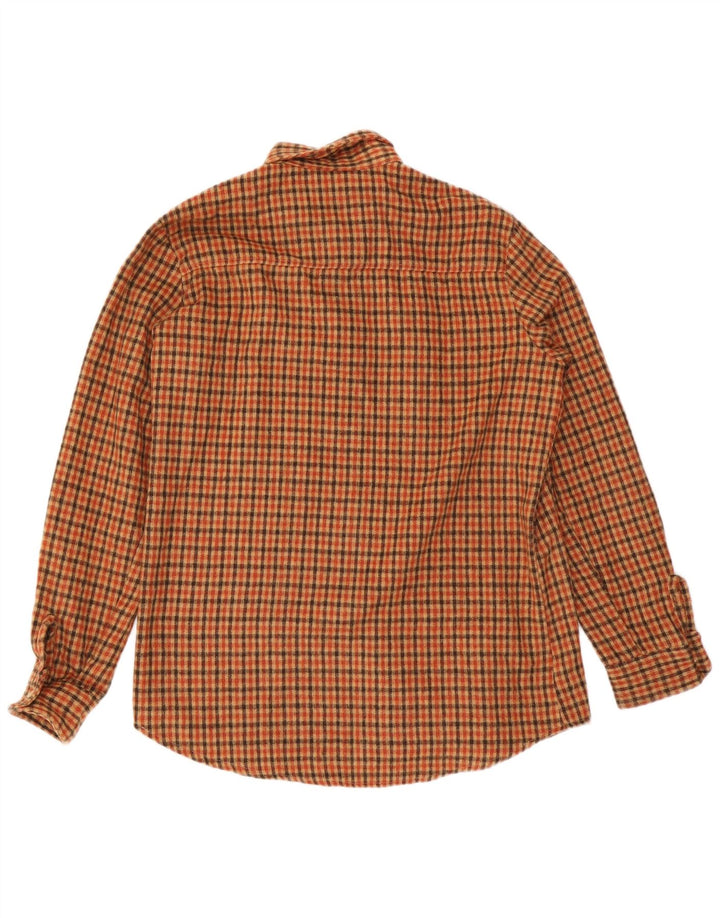 Vintage flannelskjorte til mænd, medium brun ternet