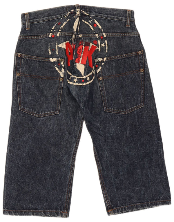 Andrew Mackenzie Herre Grafiske Capri Jeans IT 48 Medium W30 L20 Blå Bomuld
