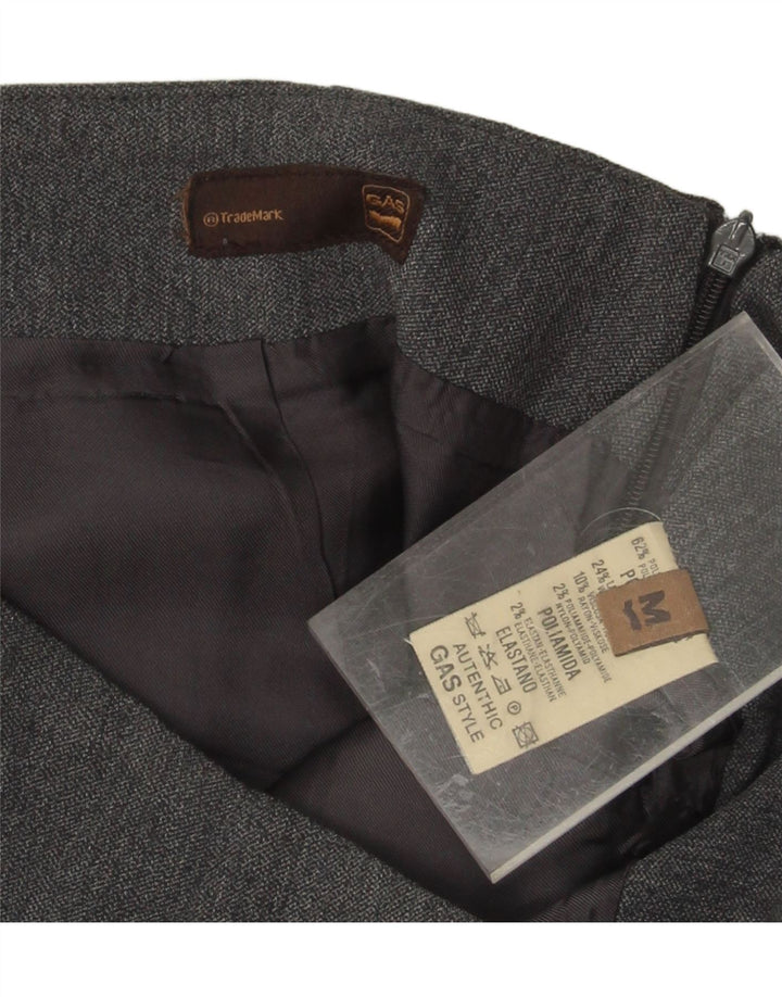 GAS Womens Pencil Skirt Medium W28  Grey Polyester Vintage Gas and Second-Hand Gas from Messina Hembry 