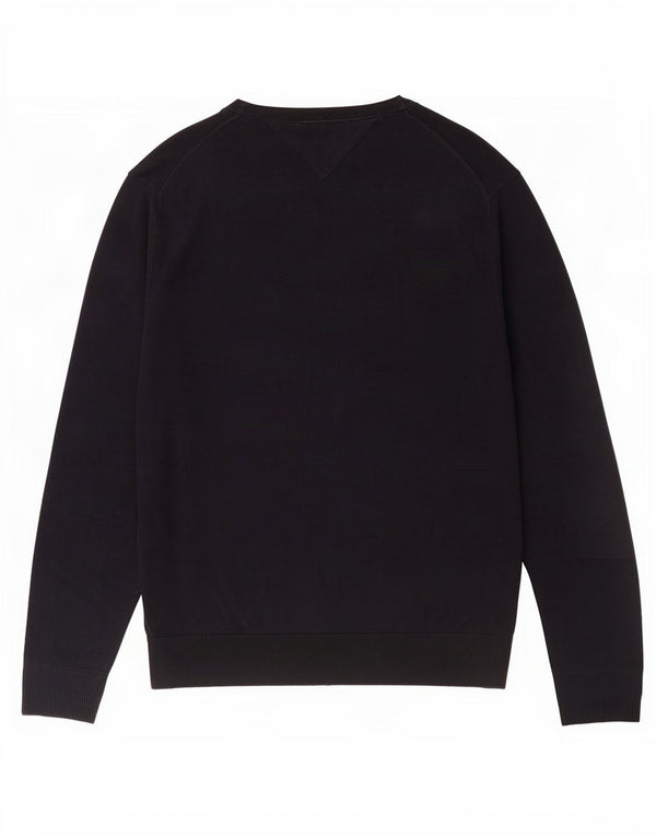 Tommy Hilfiger Herre Boat Neck Jumper Sweater XL Navy Blue Bomuld