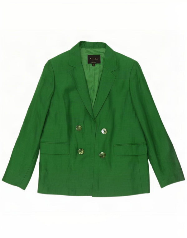 Massimo Dutti Dame Open Blazer Jacket EU 40 Medium Green