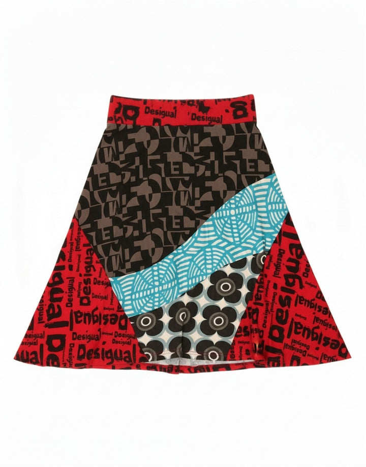 DESIGUAL Womens A-Line Skirt EU 36 Small W26 Multicoloured