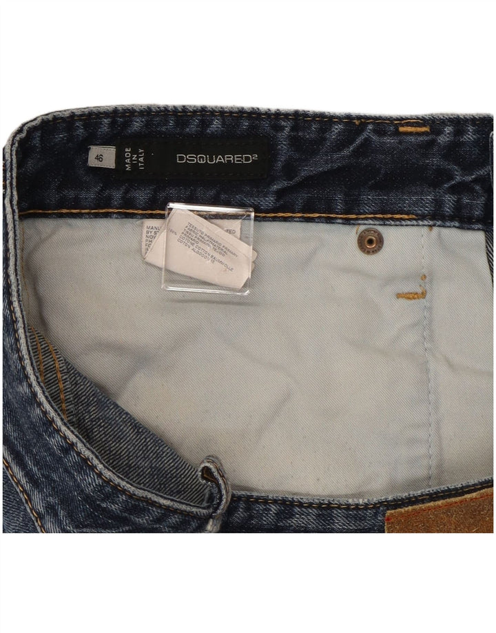 Dsquared Dame Distressed Slim Jeans IT 46 Large W32 L29 Blå Bomuld