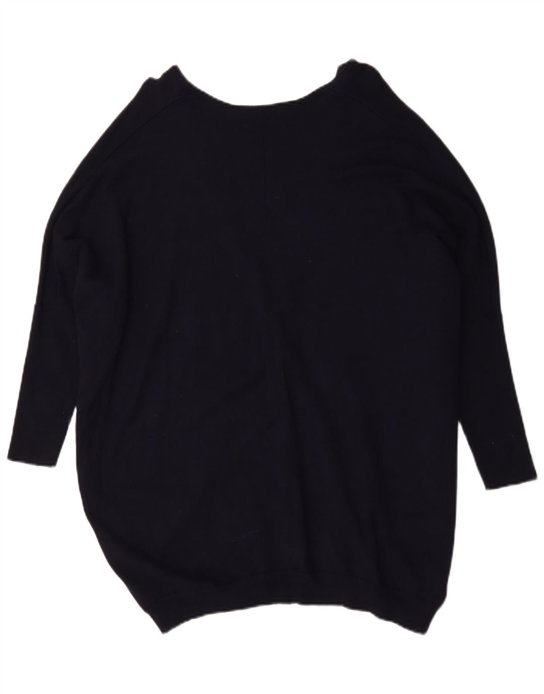 Zara Dame Oversized V-hals sweater UK 14 Medium Navy Blue