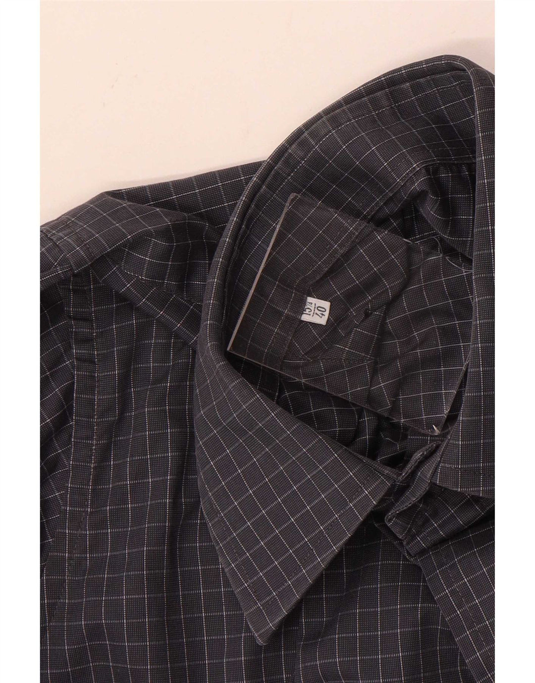Yves Saint Laurent Herreskjorte str. 40 15 3/4 Medium Grå Gingham