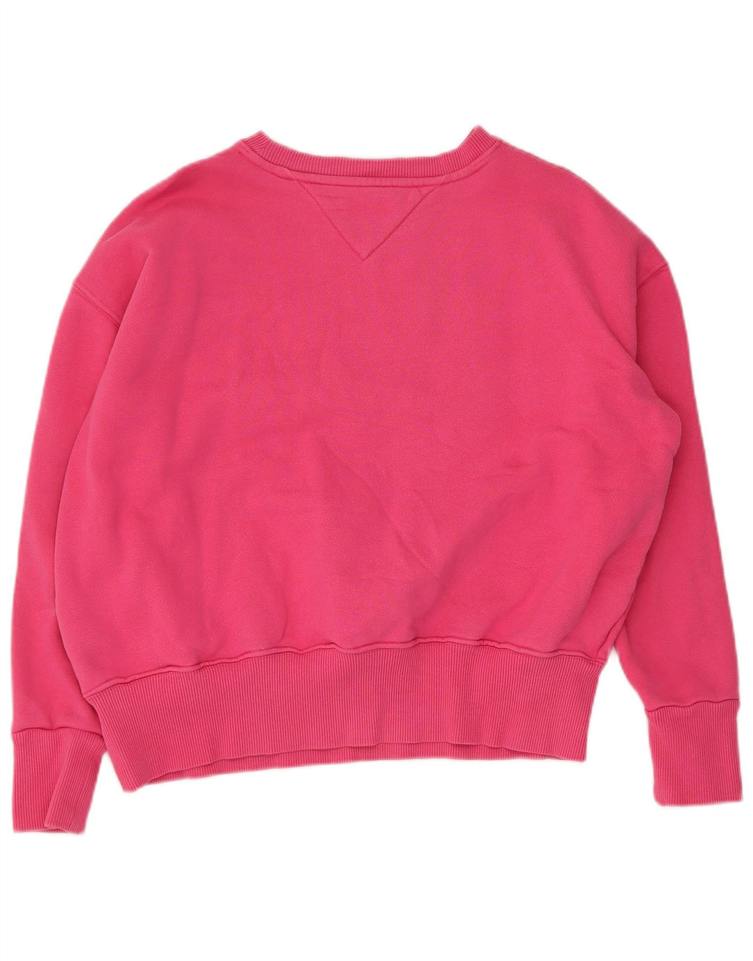 Tommy Hilfiger Dame Grafisk Oversized Sweatshirt Jumper UK 10 Small Pink