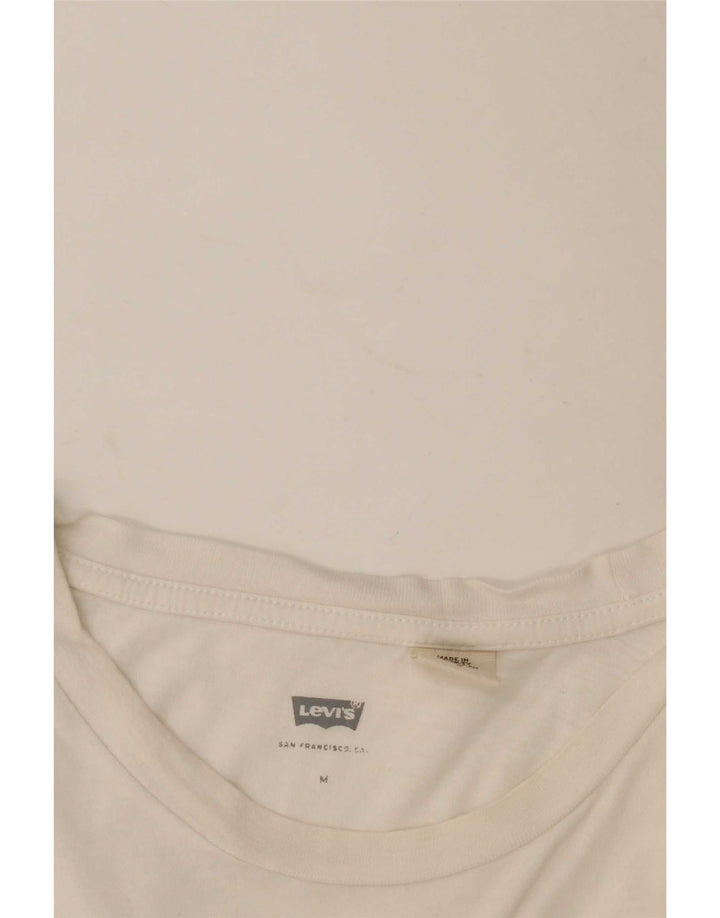 Levi's Grafisk T-shirt top til kvinder UK 12 Medium White