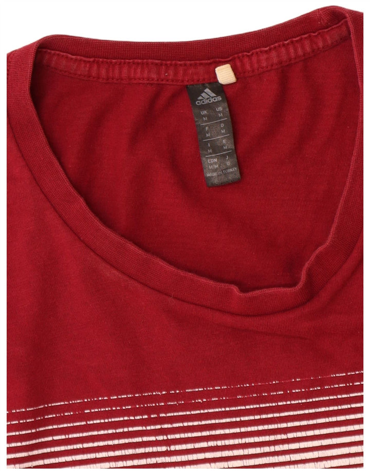 Adidas Herre grafisk T-shirt Top Medium Rød Bomuld