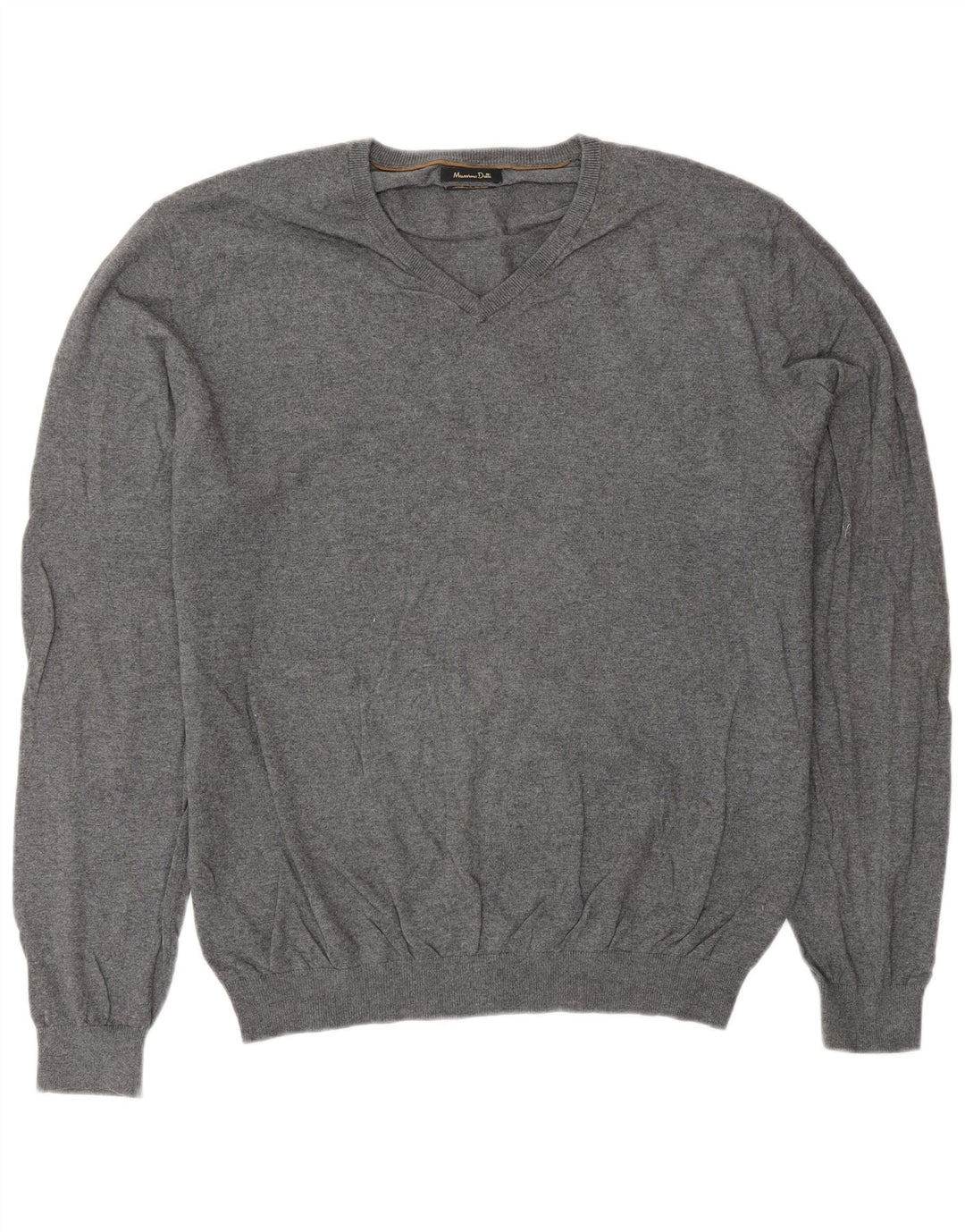 Massimo Dutti Herre V-hals sweater XL Grå Bomuld