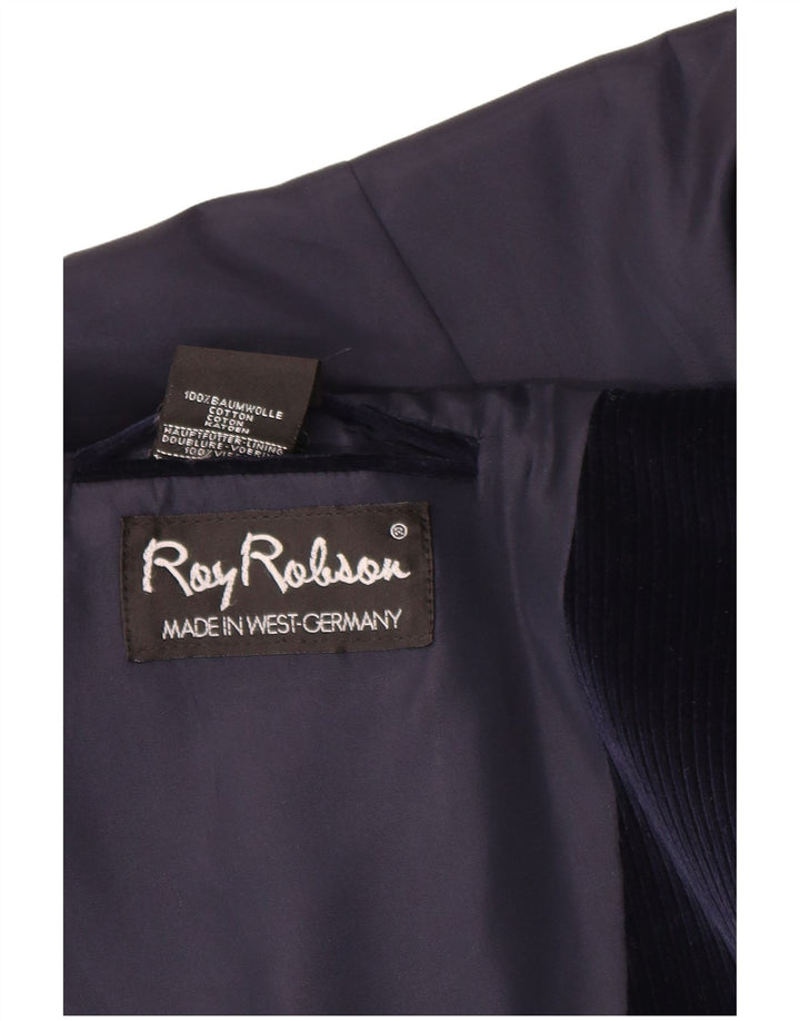 Roy Robson Herre 2-knaps Corduroy Blazer Jacket UK 38 Medium Navy Blue