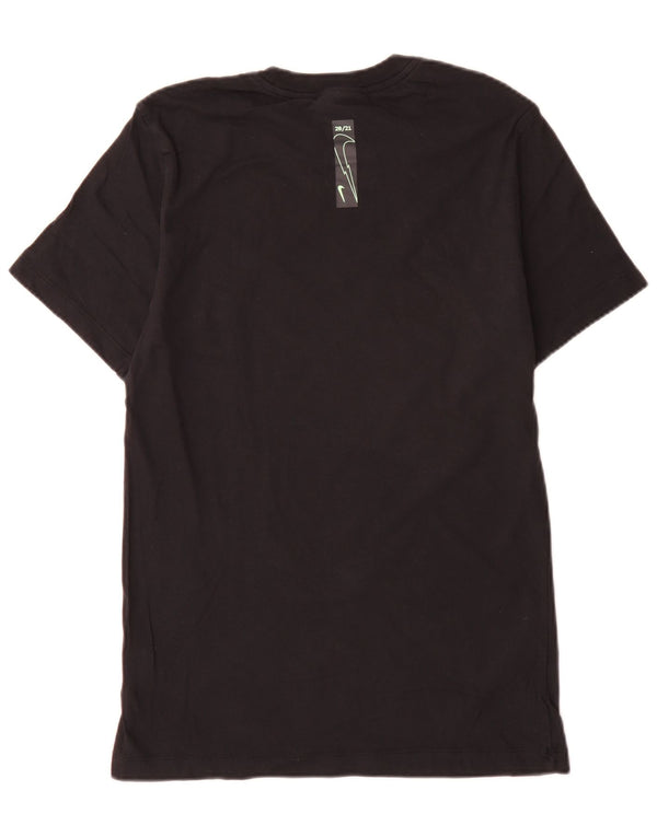 Nike Herre Standard Fit Grafisk T-shirt Top Lille sort bomuld