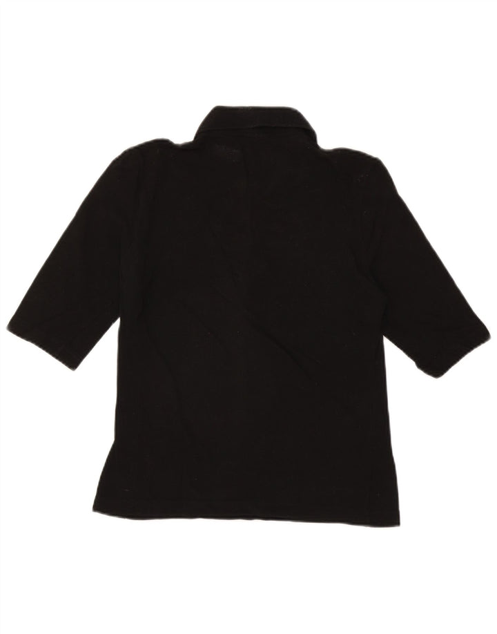 Lacoste Dame Polo Shirt Størrelse 42 Stor Sort Bomuld