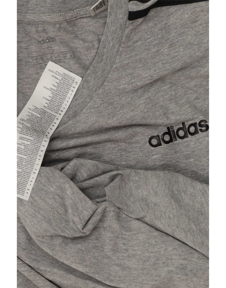 Adidas Herre T-Shirt Top Lille Grå Bomuld