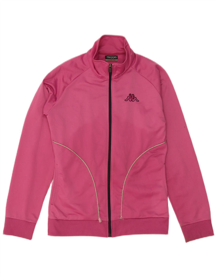 Kappa træningsdragt topjakke til kvinder UK 14 Large Pink Polyester