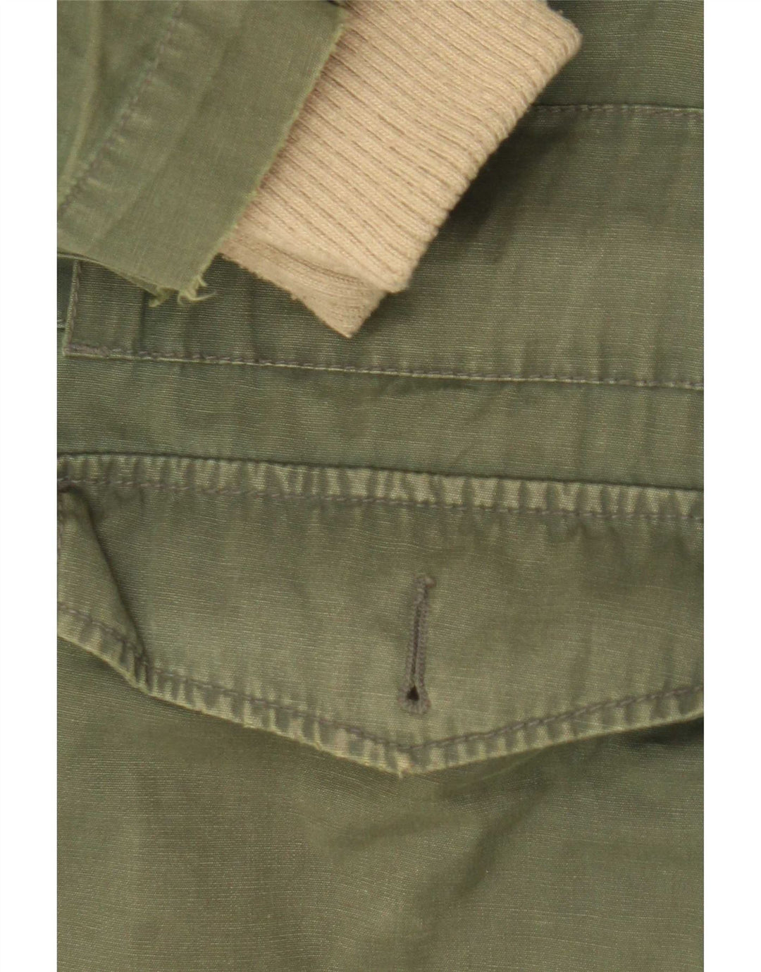 Ganesh Herre Hooded Parka Jacket UK 40 Large Khaki Cotton