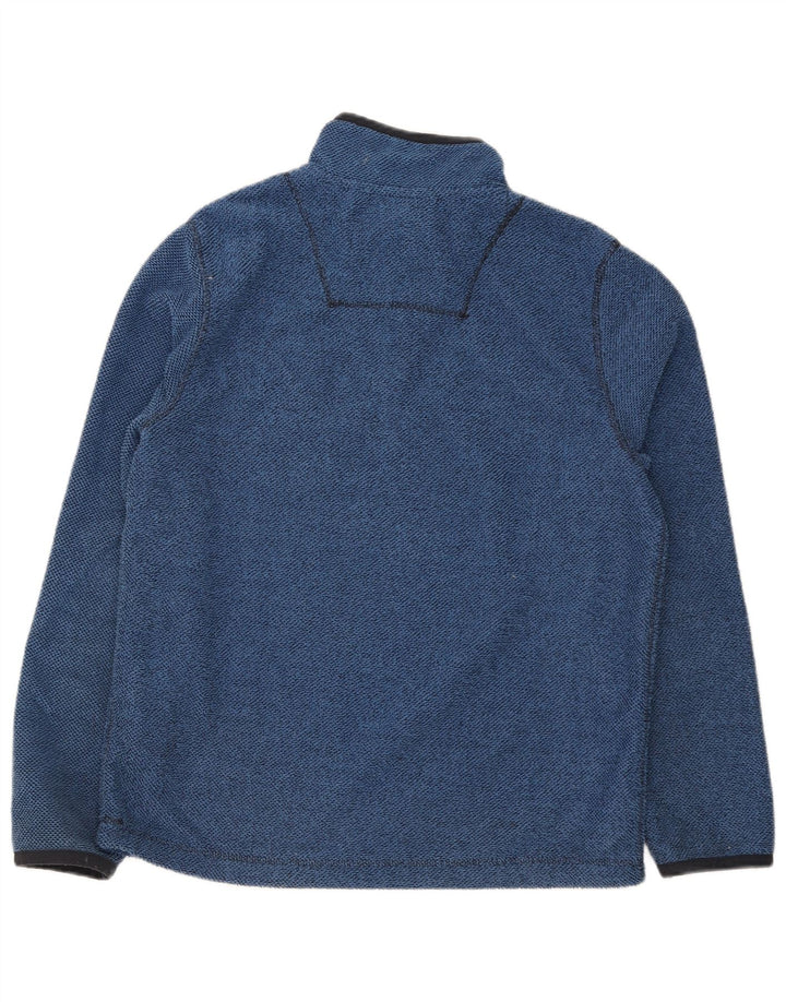 Weird Fish Herre Zip Neck Fleece Jumper Stor Blå Polyester