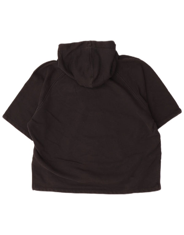 Barbour Dame Kortærmet Oversized Hoodie Jumper UK 14 Large Sort