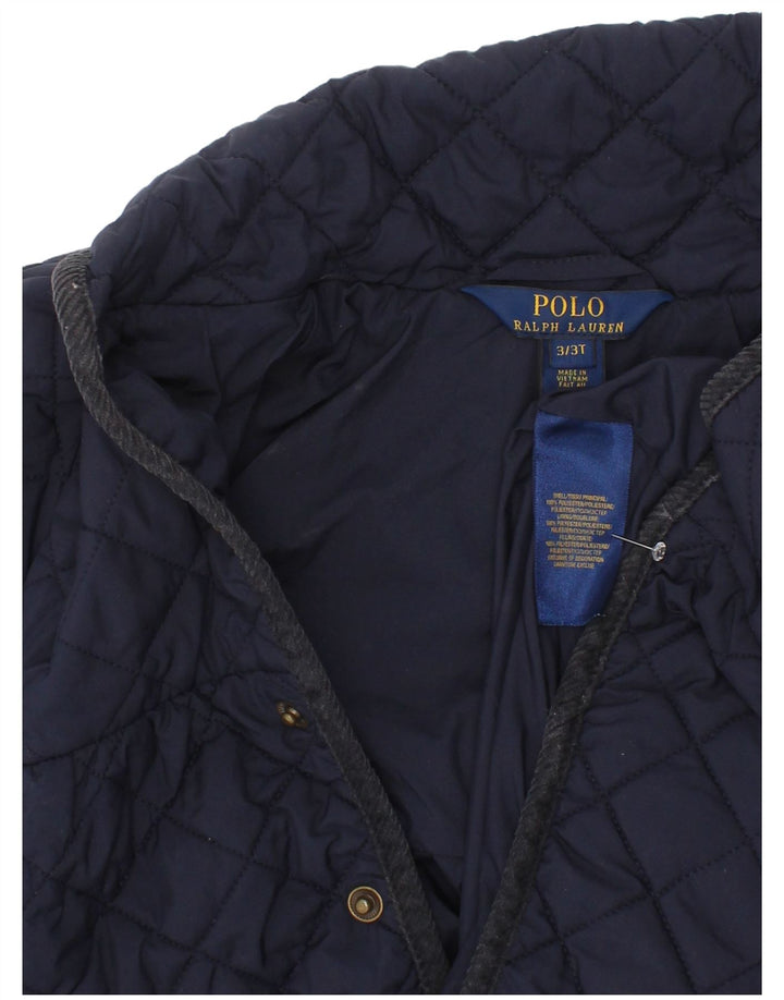 Polo Ralph Lauren piger quiltet jakke 2-3 år marineblå polyester
