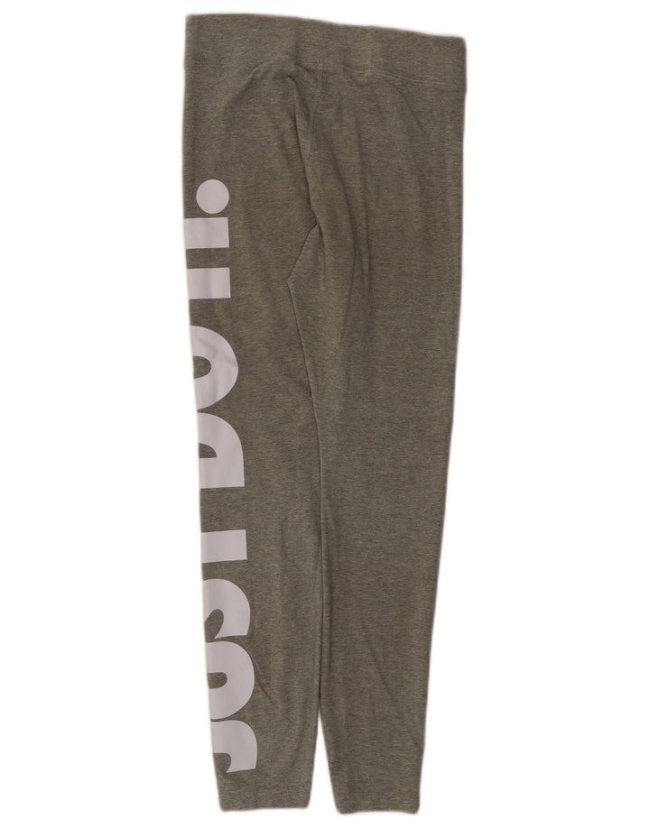 Nike Dame Grafiske Leggings UK 12 Medium Grey Bomuld